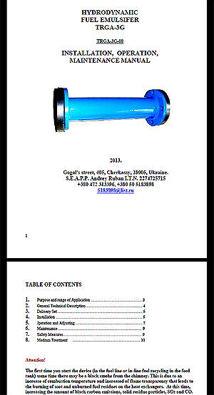 dispersing homogenizer TRGA document scheme manual installation maintenance service